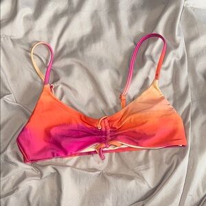 Vibrant Pink and Orange Bikini Top
